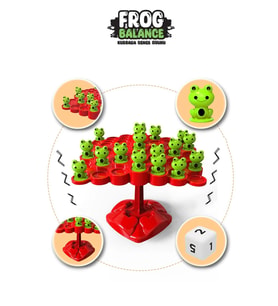 Kurbağa Denge Oyunu - Frog Balance Kutu Oyunu Eğitici Oyun Beceri Oyunu Oyun Seti Montessori Oyuncak (Çok Renkli)