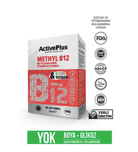 ActivePlus METHYL B12 - Metilkobalamin B12 Vitamini Damlası