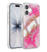 Onegif iPhone 17 Lotus Simli Magsafe Kapak - Pembe