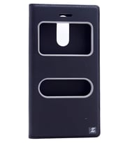 LG K8 2017 Kılıf Dolce Kapaklı Kılıf (Siyah)