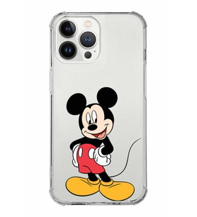 Apple iPhone 13 Pro Uyumlu Köşe Korumalı Antişok  Kapak Mickey Mouse Tasarımlı Şeffaf  Kılıf