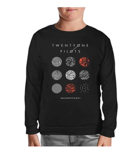 Twenty One Pilots - Blurryface Siyah Çocuk Sweatshirt