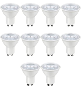 ZMR-121/B.65 10’lu 7W GU10 LED Çanak Ampul Seti 6500K Beyaz Işık Mercekli 540lm Yüksek Verimli Aydınlatma