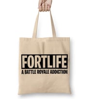 A Battle Royale Addıctıon Fortnite Bez Çanta Uzun Saplı