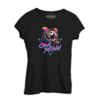 Yeah - Baykuş Siyah Kadın Tshirt