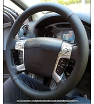 Ford Mondeo Ve Smax 2009 - 2014 Araca Özel Direksiyon Kılıfı DÜZ MODEL SİYAH İP
