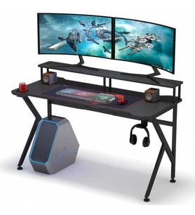 Zizuva Tasarım Monitör Raflı Askılıklı Oyuncu Masası