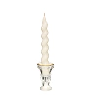 2li Twirl Glow Beyaz Şamdan Mum Seti (18 cm)