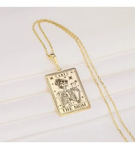 Kişiye Özel The Mom Tarot Kolye 925K Gümüş (Gold)