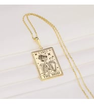 Kişiye Özel The Mom Tarot Kolye 925K Gümüş (Gold)