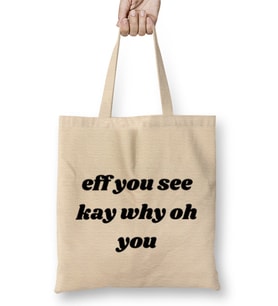 Eff You See Kay Why Oh You YOGA LOVER Bez Çanta Uzun Saplı