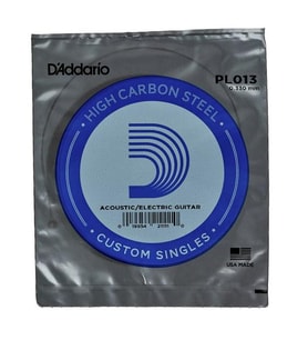 Daddario PL013 Elektro & Akustik Tek Tel  0.013 İnç - Çelik