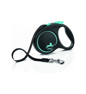 Black Design Şerit Otomatik Gezdirme Tasması Mavi (M) 5M
