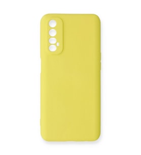Realme 7 Kılıf Nano İçi Kadife Silikon - Sarı