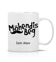 Möhendis Beg Özel Hediye İsimli Çay Kahve Kupa Bardak-Mühendis-037