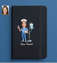 Kişiye Özel Kadın Model 13x21 Siyah Defter-13