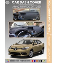 RENAULT FLUENCE NAVİGASYONLU BÜYÜK EKRANLI (2013-2016) Torpido Örtüsü Panel Torpido Koruma Tam Uyum