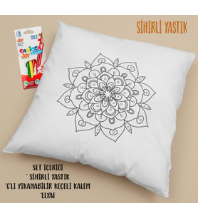 Sihirli Yastık Seti Mandala Temalı Yıkanabilen Aktivite Yastık