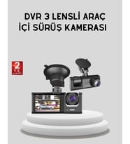 Full Hd Üç Kameralı Araç Kamerası 170° Geniş Açılı Ve Park Destekli