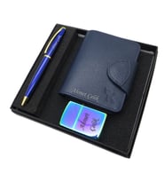 Signator D260 Kişiye Özel Set - Deri Cüzdan Kartlık + Gökkuşağı Çakmak  + Kalem Seti  İsme Özel Hediyelik Set (Karışık)