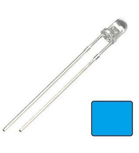 3mm Şeffaf Mavi Led (100 adet)