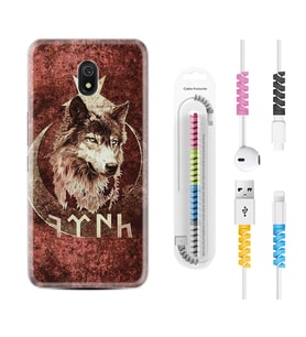 Xiaomi Redmi 8A 8 Pro 9C 9T 10C 11T Pro Kılıf Kablo Koruma Spiral Silikon Göktürk 3 1412