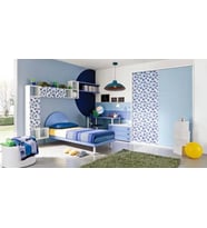 RİOLİGHT RETRO,RUSTİK,MODERN MAVİ İÇİ BEYAZ BEBEK,ÇOCUK,GENÇ ODASI İÇİN TEKLİ METAL SARKIT AVİZE