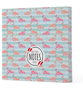 Flamingo 1 - Çizgisiz Yan Boyamalı Defter