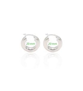 20 mm Halka Model 925 Ayar Gümüş Küpe 201023006