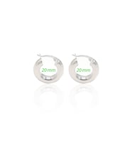 20 mm Halka Model 925 Ayar Gümüş Küpe 201023006