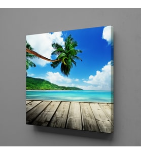 İSKELEDE MANZARA KANVAS TABLO 180x180cm