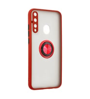 Northcity Huawei P40 Lite E Montreal Yüzüklü Silikon Kapak - Kırmızı