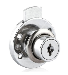 Yuvarlak Çekmece Kapak Kilidi 16mm (Gümüş)
