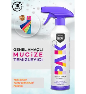 500Ml Selsil Pak Mucize Temizleyici Köpük Sprey Model + 4 Lü Fiber - Selsilpak Köpük Sprey (Karışık)