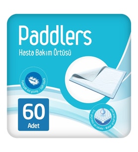 Paddlers Hasta Bakım Yatak Koruyucu Örtü 60x90 cm 60 Adet – Emici, Sıvı Geçirmez