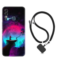 Tecno Spark 8T Kılıf Resimli Boyun Askılı İpli Desenli Silikon Series Lost Warrior 1840