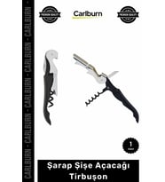 Özel Üretim Profesyonel Ergonomik Metal Şık Kaliteli Tasarım Şişe Açacağı Tirbuşon Siyah