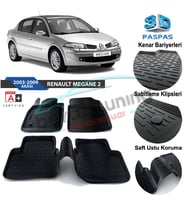 Renault Megane 2 Havuzlu 3D Paspas Niken Siyah 2003-2009