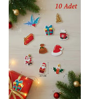 Yılbaşı Mini Figür 5 10'lu paket (Çok Renkli-Renksız)