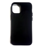Apple İphone 12 Mini Ruber Case Yumuşak Slikon Kılıf (Siyah)