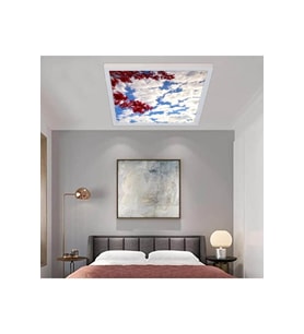 60watt Yatak Odası Ledli Avize-60cm X 60cm Kare Aydınlatma- Tavana Yapışık Model-kolay Montaj Avize
