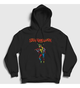 Presmono Unisex Siyah Still Marillion Kapüşonlu Sweatshirt 162803tt