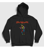 Presmono Unisex Siyah Still Marillion Kapüşonlu Sweatshirt 162803tt