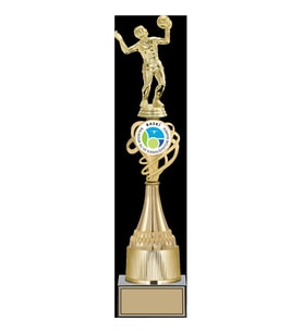 ODAK KUPA - Figürlü Kupalar - Voleybol Kadın Figürlü Kupalar FG-036 A - 44 cm