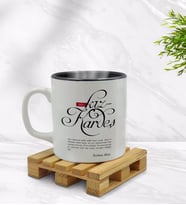 BK Gift Kişiye Özel Mânâ Kız Kardeş Tasarımlı İçi Siyah Renkli Kupa Bardak Model 1