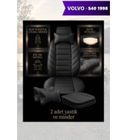 volvo s40 1998 Koltuk ve Kılıf uyumlu Lüks Yastık Siyah Minder 2 Minder 2 Yastık