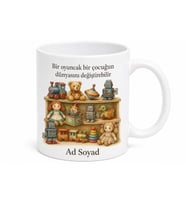 Oyuncakçı Temalı Nostaljik Baskılı Kupa Bardak Hediye Porselen Mug