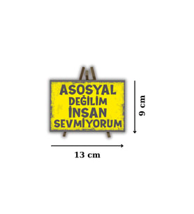 Ahşap Retro Masa Üstü Mdf Akıllı Tablo , Komik Sözler , Duvar Yazıları , Edebiyat - Akıllı333
