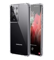 SM Galaxy S21 Ultra - S30 Ultra Shockproof Darbe Emici Silikon Kılıf (Şeffaf Hologram)