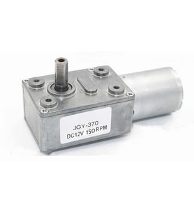 JGY370 DC 12V 150 Rpm Redüktörlü DC Motor 2 Yönde Dönme L Tip 0.2kg.cm Yüksek Tork Metal Dişli